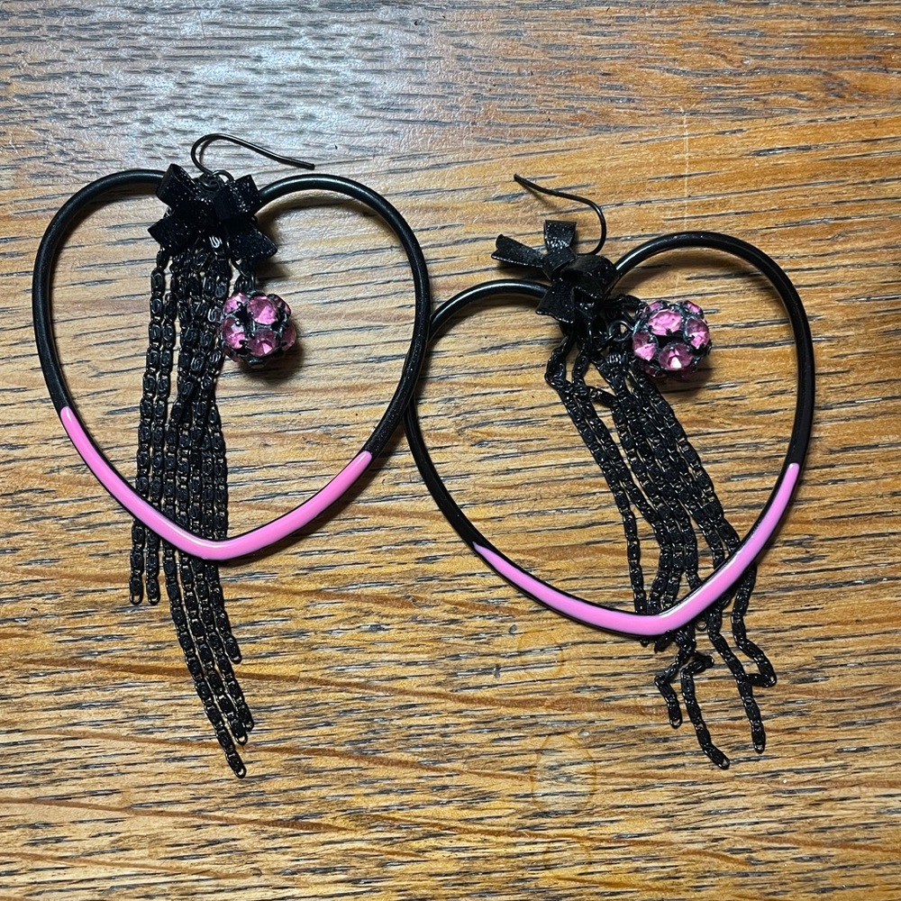 Betsey Johnson Heart Earrings